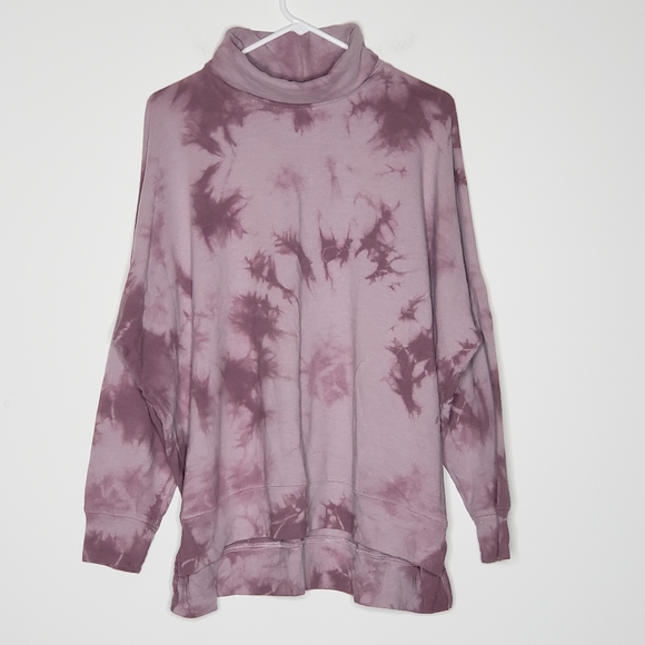 PINK Vicrorias Secret Tye Dye Turtleneck Sweatshirt - Picture 1 of 4